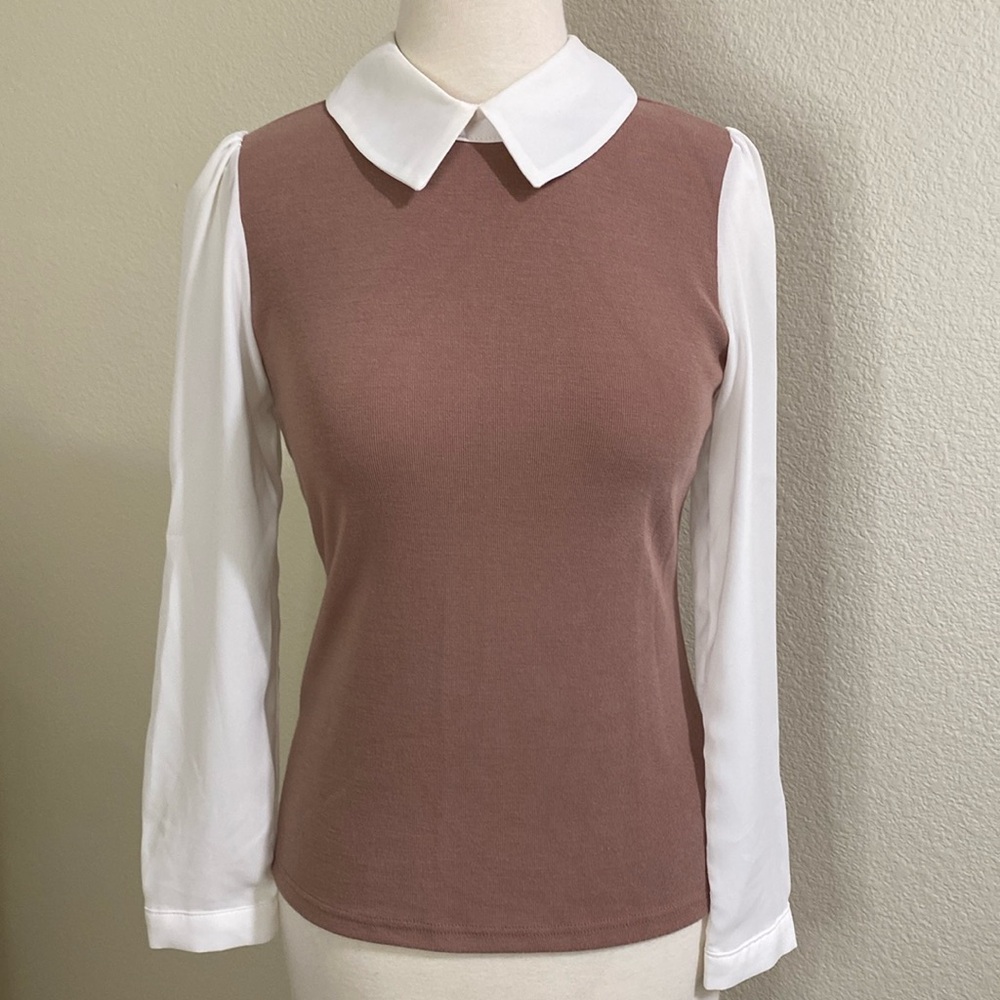 J Studio Cream long sleeve knit sweater